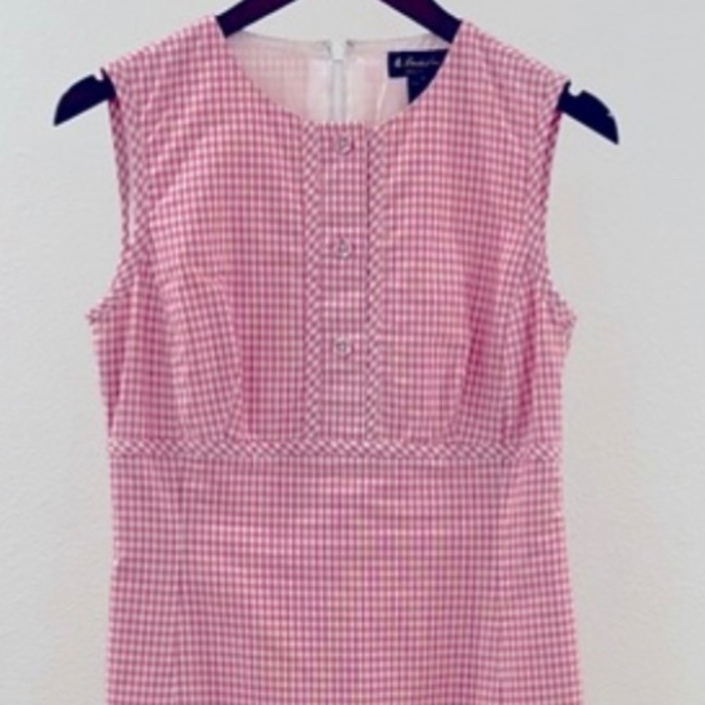 Brooks Brothers Pink Plaid Mini Dress